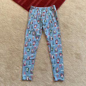 NoBo Jrs S (3-5) Penguins Skiing Xmas Tree Legging